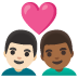 couple with heart, man, man, light skin tone, medium-dark skin tone